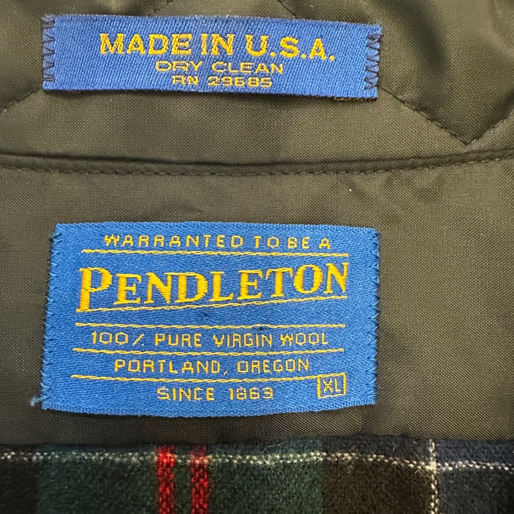 Vintage Pendleton Plaid Flannel Shirt wool size XL made in USA - Picture 4 of 9